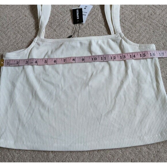 Express X Rocky Barnes Cropped Tank Top Square Neck Ribbed Large - Picture 4 of 8
